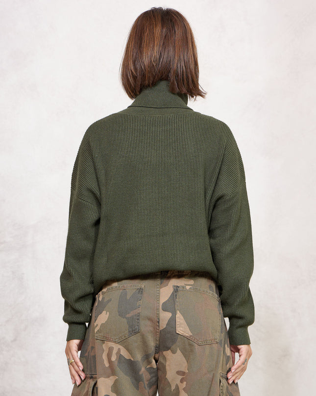Pull collo alto costa inglese verde - White Whise