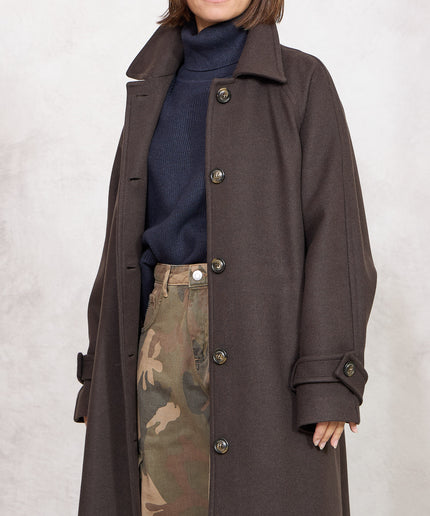 Cappotto lungo manica raglan - White Whise