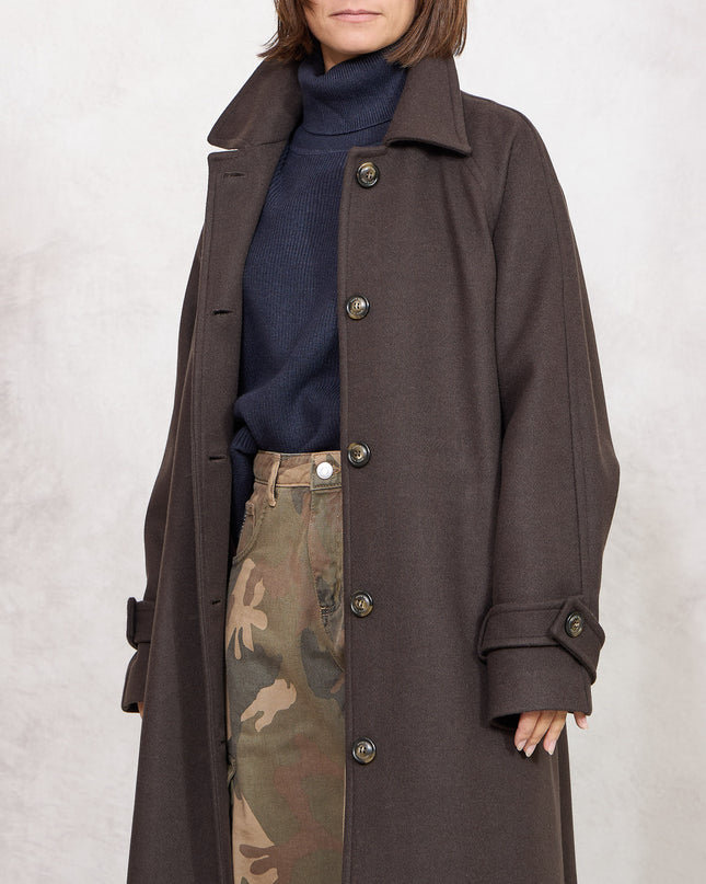 Cappotto lungo manica raglan - White Whise