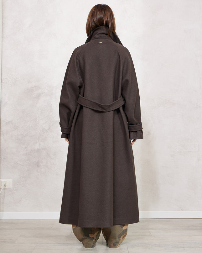 Cappotto lungo manica raglan - White Whise