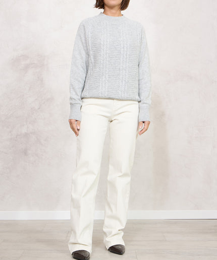 Pull trecce grigio - White Whise