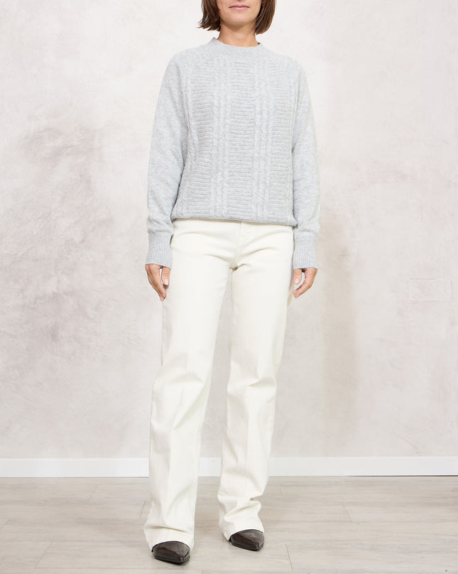 Pull trecce grigio - White Whise
