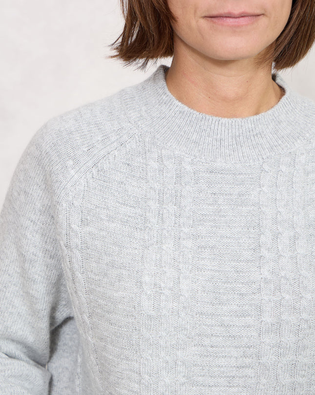 Pull trecce grigio - White Whise