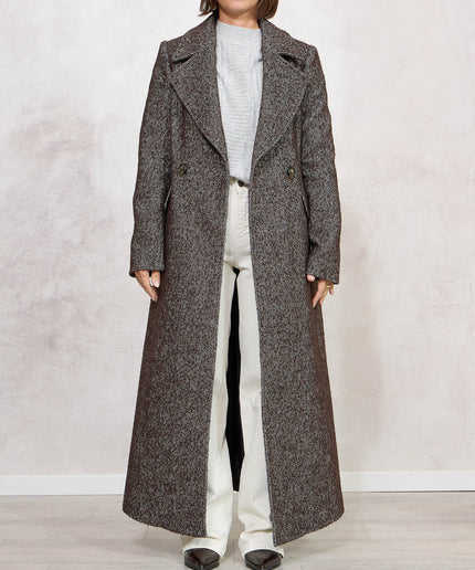 Cappotto lungo spigato moro - White Whise