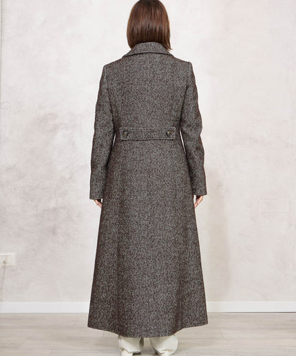 Cappotto lungo spigato moro - White Whise