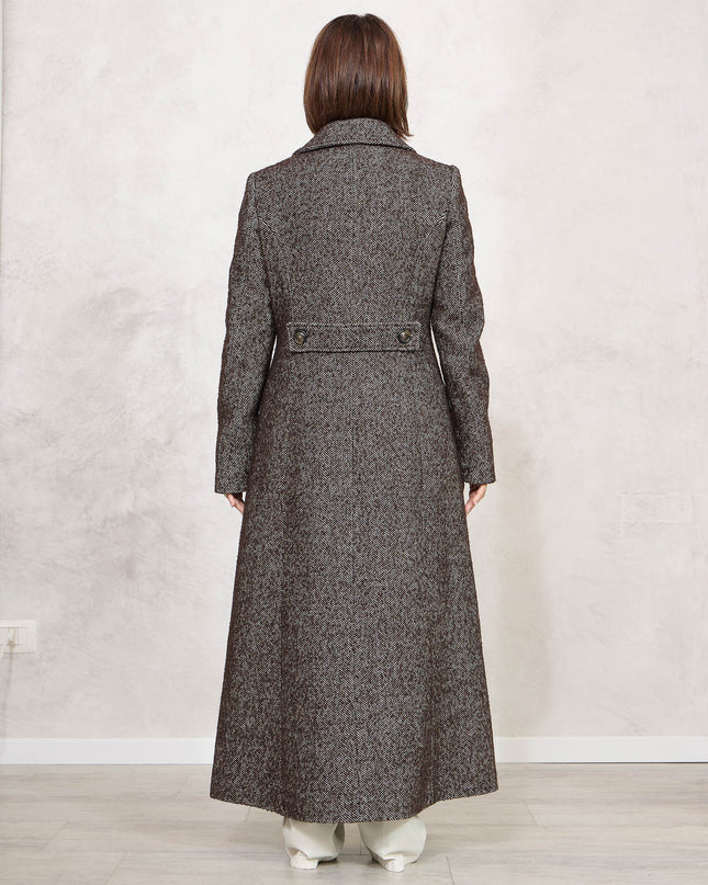 Cappotto lungo spigato moro - White Whise