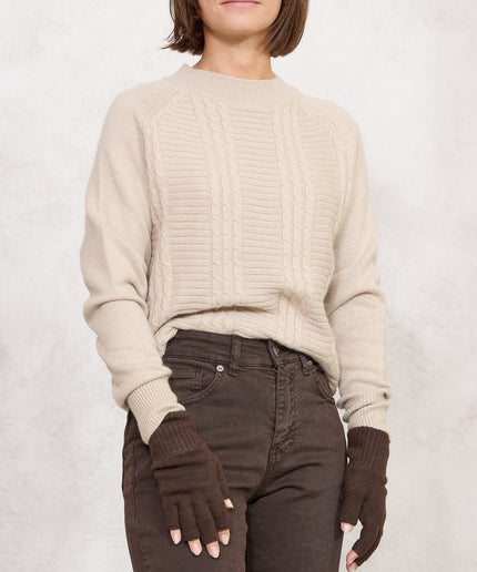 Pull trecce beige - White Whise