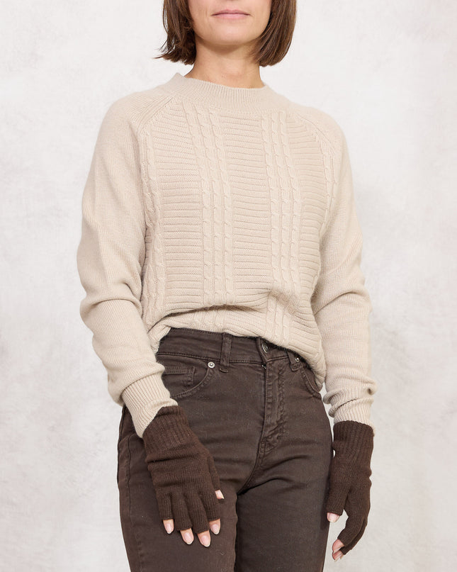 Pull trecce beige - White Whise