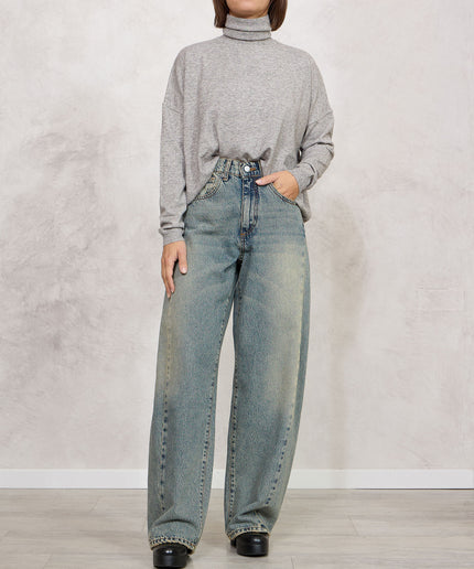 Pull collo alto grigio - White Whise