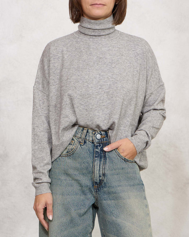 Pull collo alto grigio - White Whise