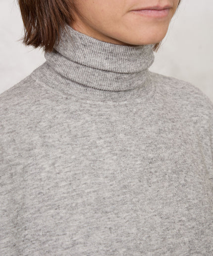Pull collo alto grigio - White Whise