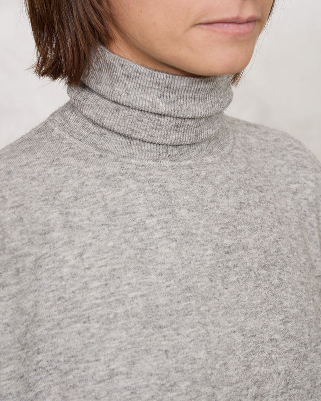 Pull collo alto grigio - White Whise