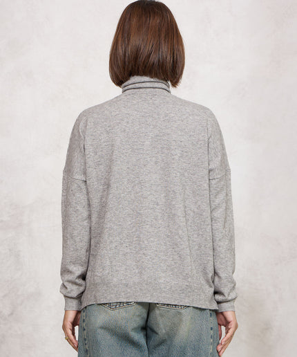 Pull collo alto grigio - White Whise
