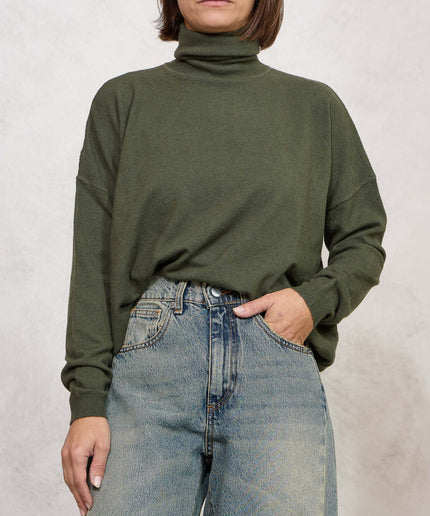 Pull collo alto verde - White Whise