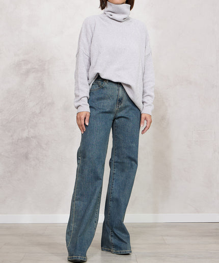 Denim whide leg sabbiato - White Whise