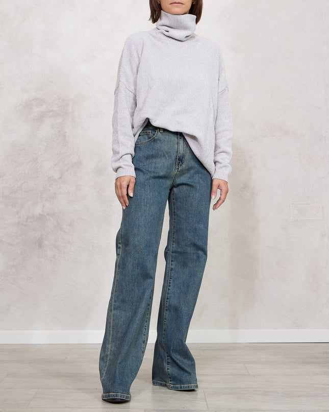 Denim whide leg sabbiato - White Whise