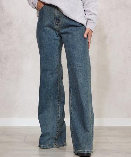 Denim whide leg sabbiato - White Whise