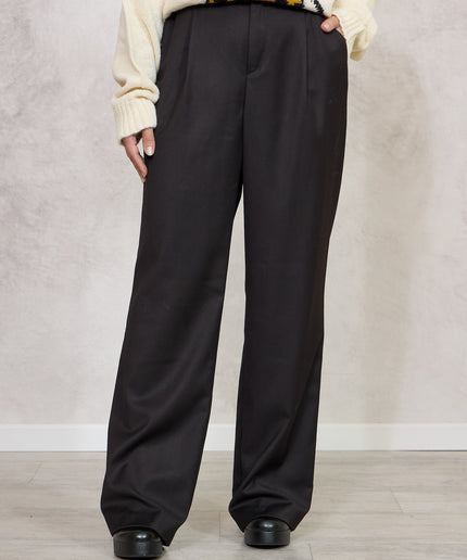 Pantalone nero vita elastica - White Whise
