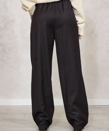 Pantalone nero vita elastica - White Whise