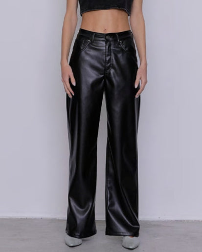 Pantalone ecopelle Selene nero - GSD