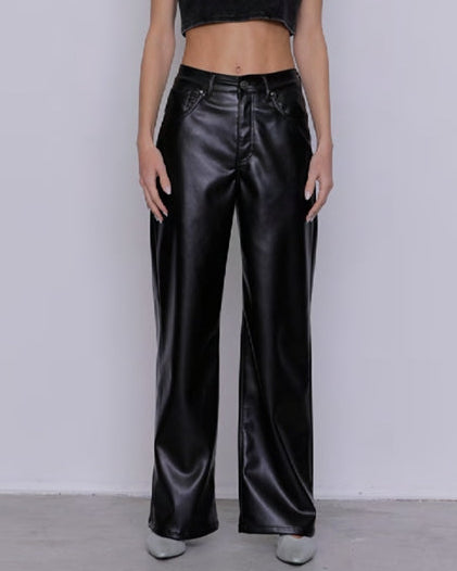 Pantalone ecopelle Selene nero - GSD