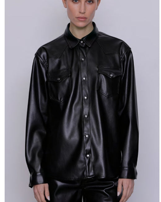Camicia in ecopelle nera Artemide - GSD