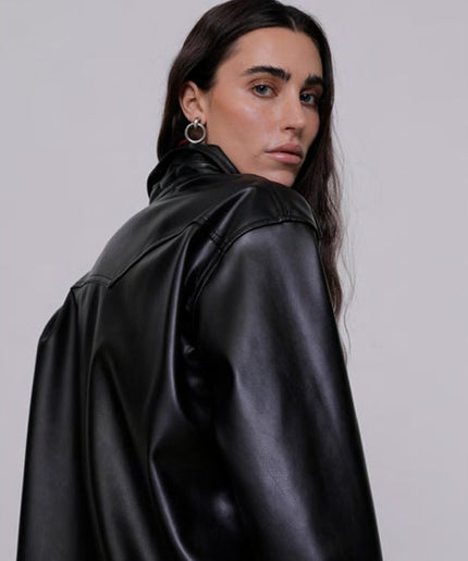Camicia in ecopelle nera Artemide - GSD