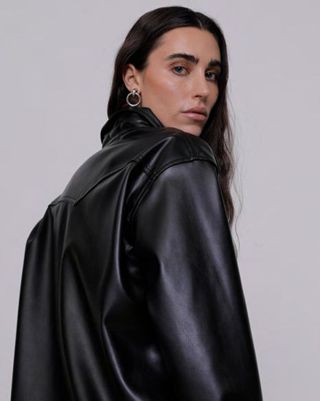 Camicia in ecopelle nera Artemide - GSD