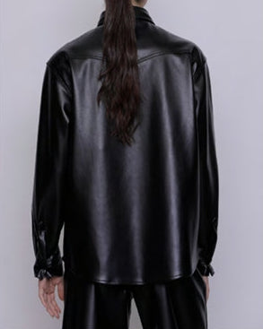 Camicia in ecopelle nera Artemide - GSD