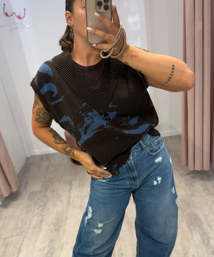Smanicato in maglia fantsia - Akep