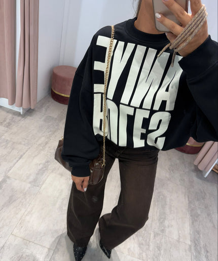 Felpa RULES nera - Aniye By