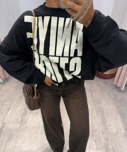 Felpa RULES nera - Aniye By