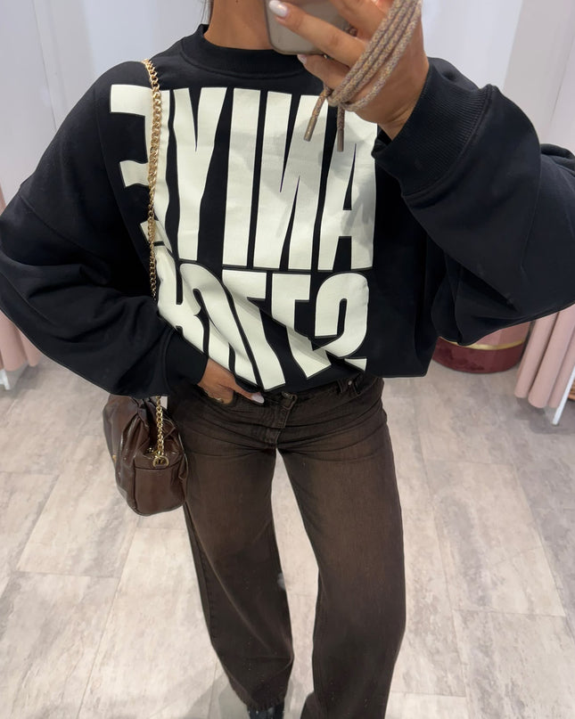 Felpa RULES nera - Aniye By