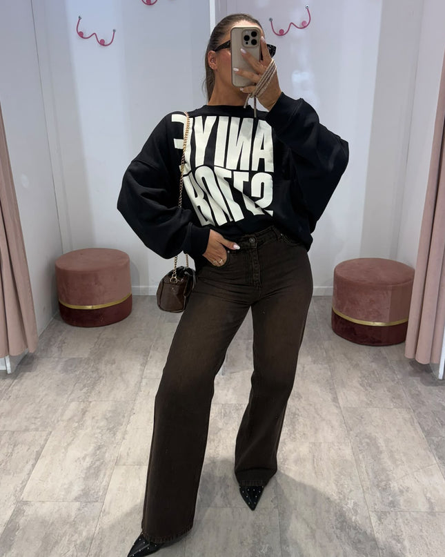 Felpa RULES nera - Aniye By