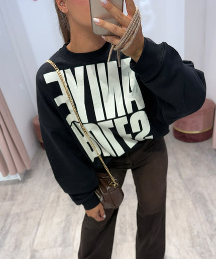 Felpa RULES nera - Aniye By