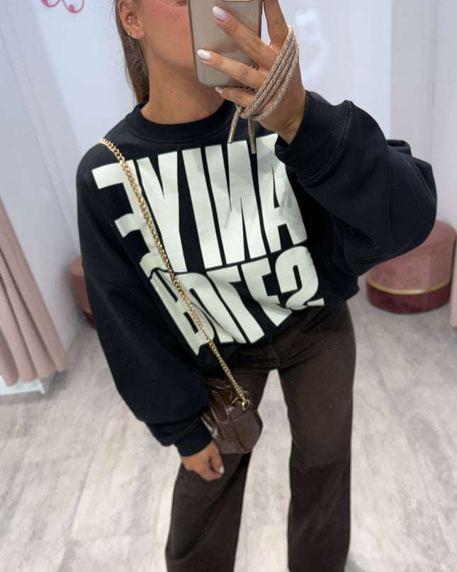 Felpa RULES nera - Aniye By