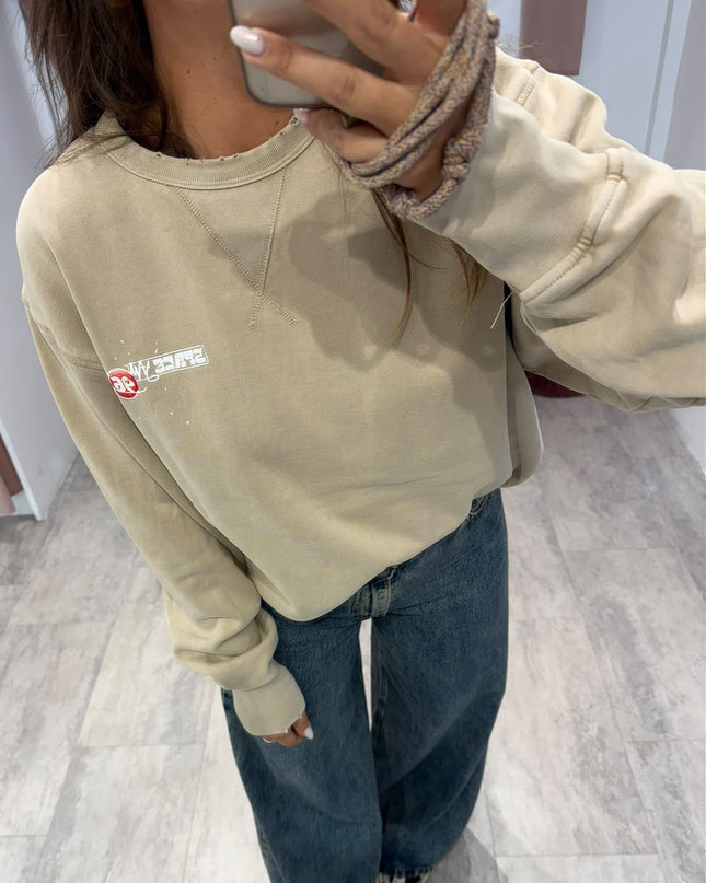 Felpa SPACE JAM girocollo beige - Frontstreet
