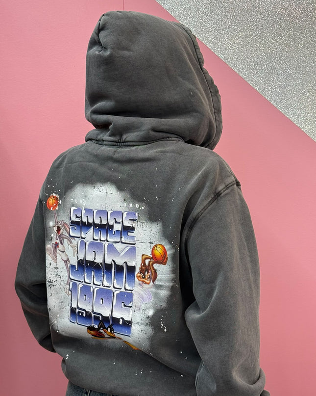 Felpa SPACE JAM cappuccio grigia - Frontstreet