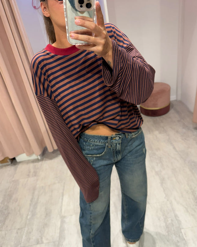 T-shirt over righe - Haveone