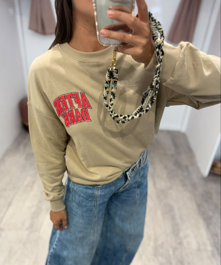 Felpa stampa tigre beige - Haveone