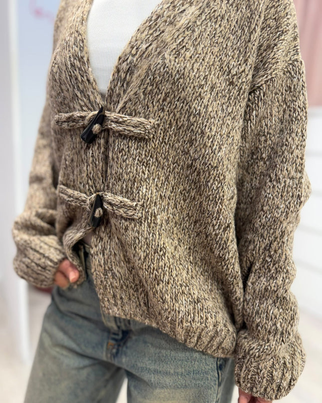 Cardigan salepepe con alamari - Haveone