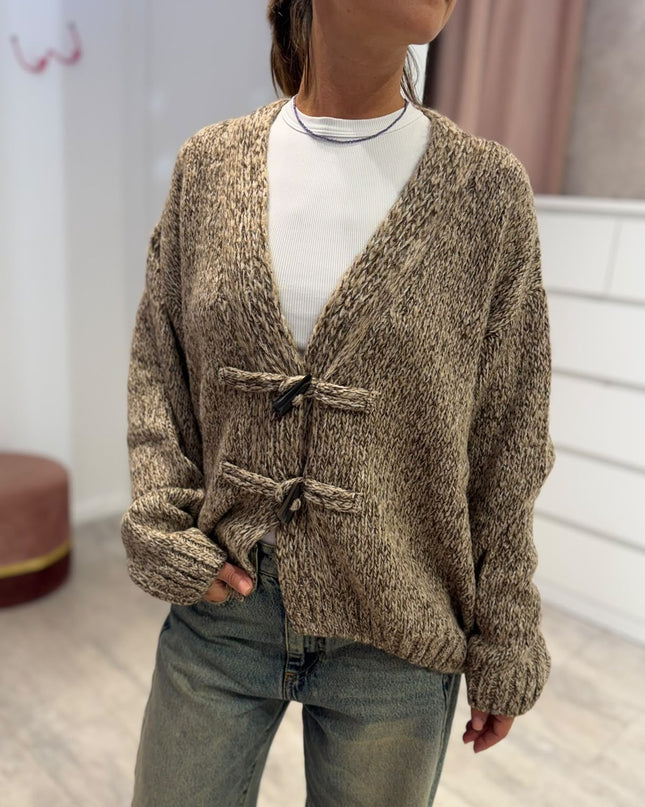 Cardigan salepepe con alamari - Haveone