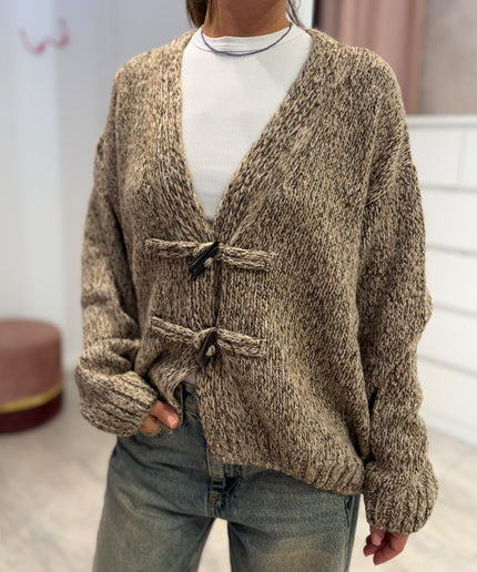 Cardigan salepepe con alamari - Haveone