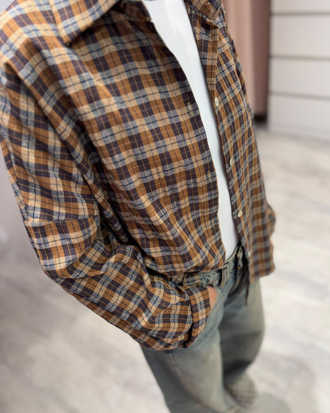 Camicia quadri cuoio - Haveone