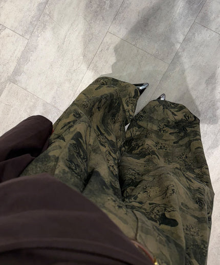 Denim palazzo cargo flower - Haveone