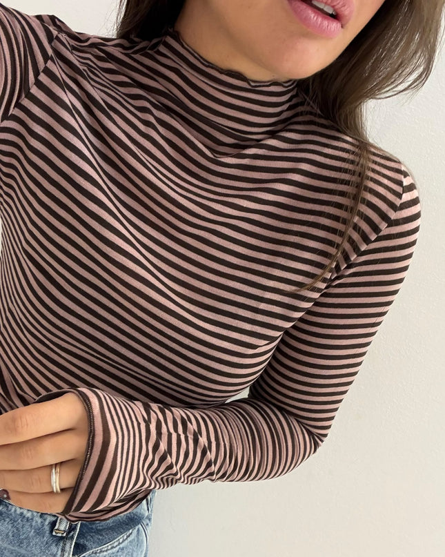 Cashmirina righe rosa/marrone - Haveone