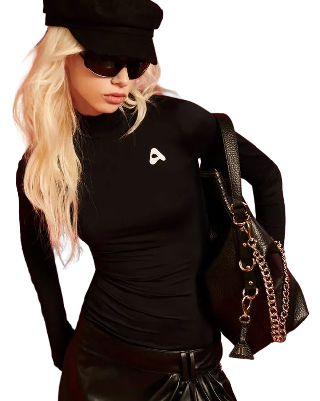 Maglia nera collo alto - Aniye By