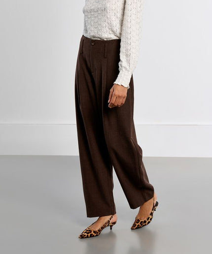 Pantalone barrel marrone - Lili Sidonio