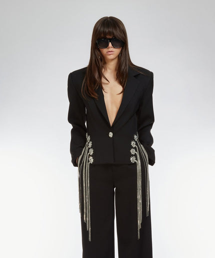 blazer con strass e catene - Odi Odi
