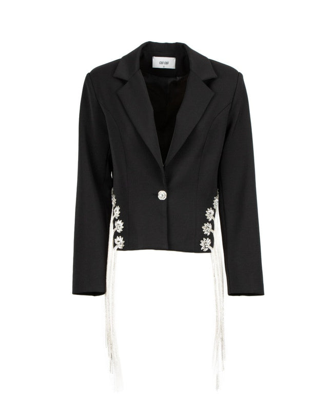 blazer con strass e catene - Odi Odi